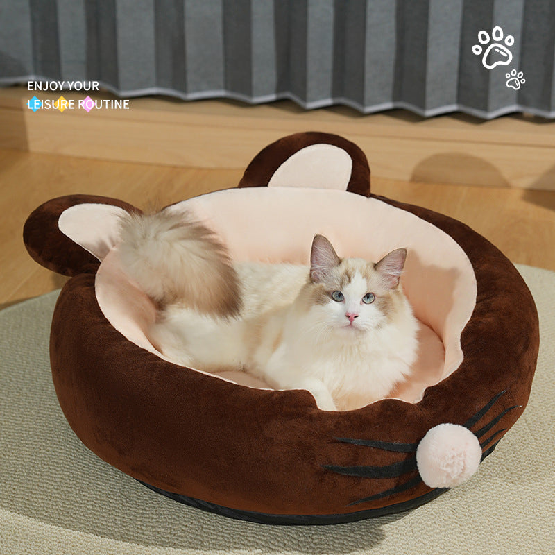 High Quality Lamb Wool Kennel Soft Pad Pp Cotton Warm Calming Pet Bed