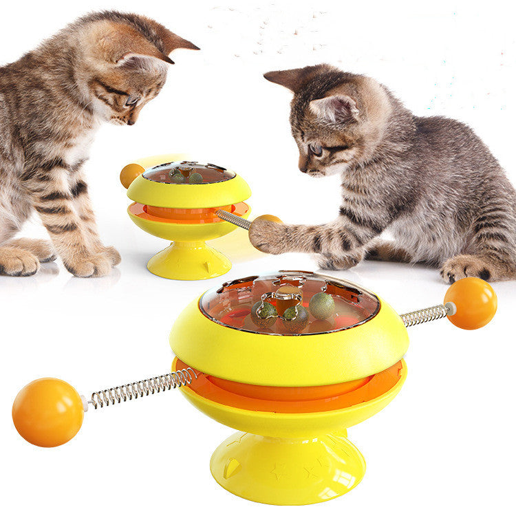 Rotating Cat Toy with Catnip