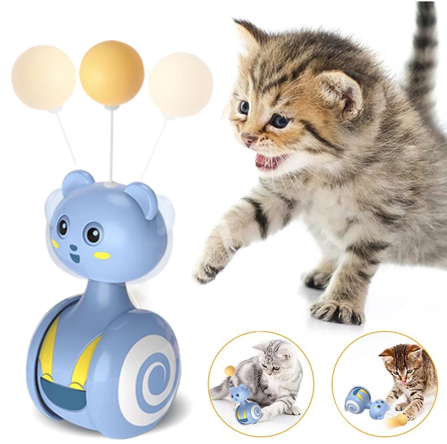 interactive cat feather toy