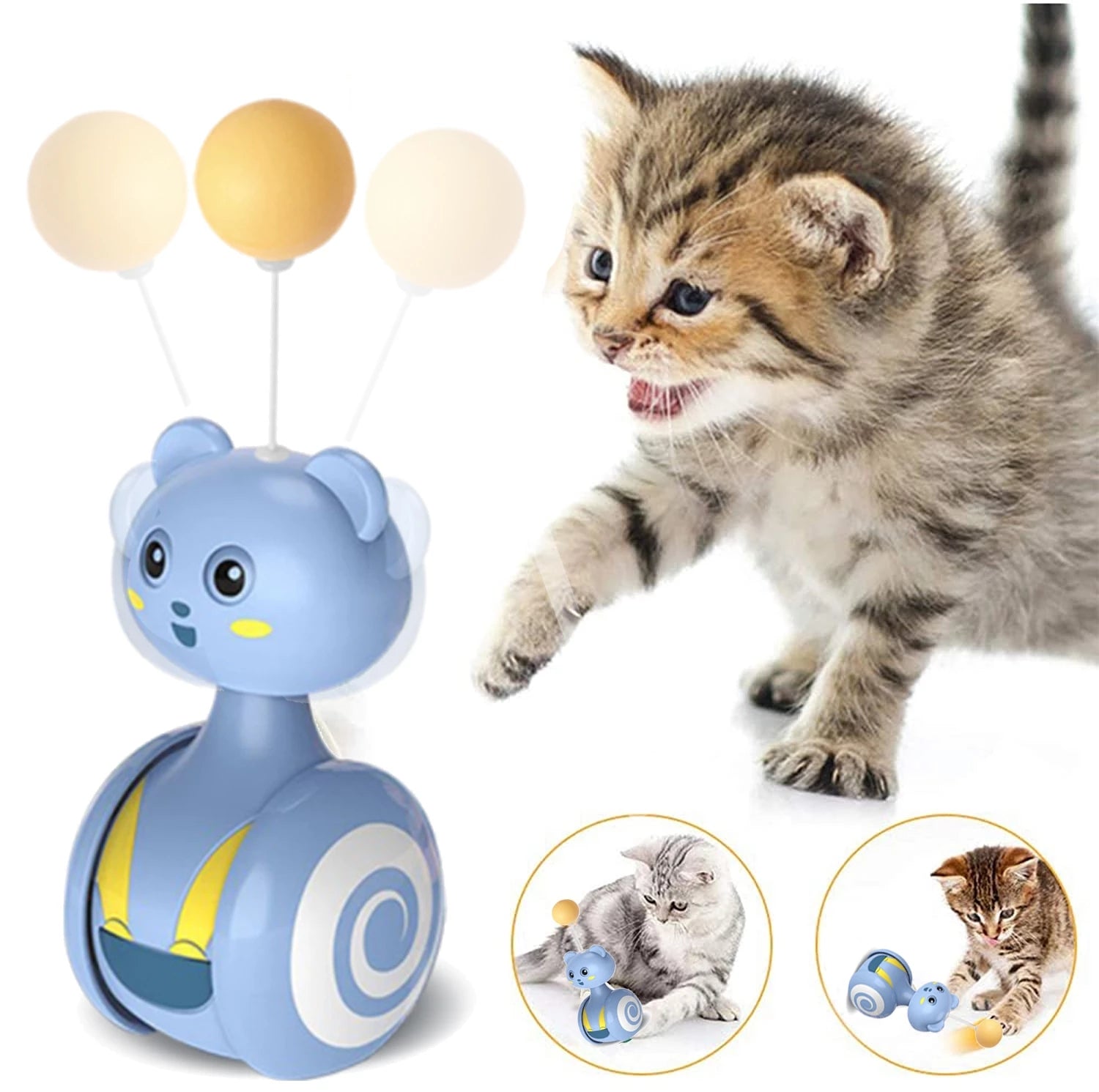 interactive cat feather toy