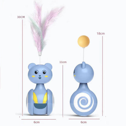 interactive cat feather toy