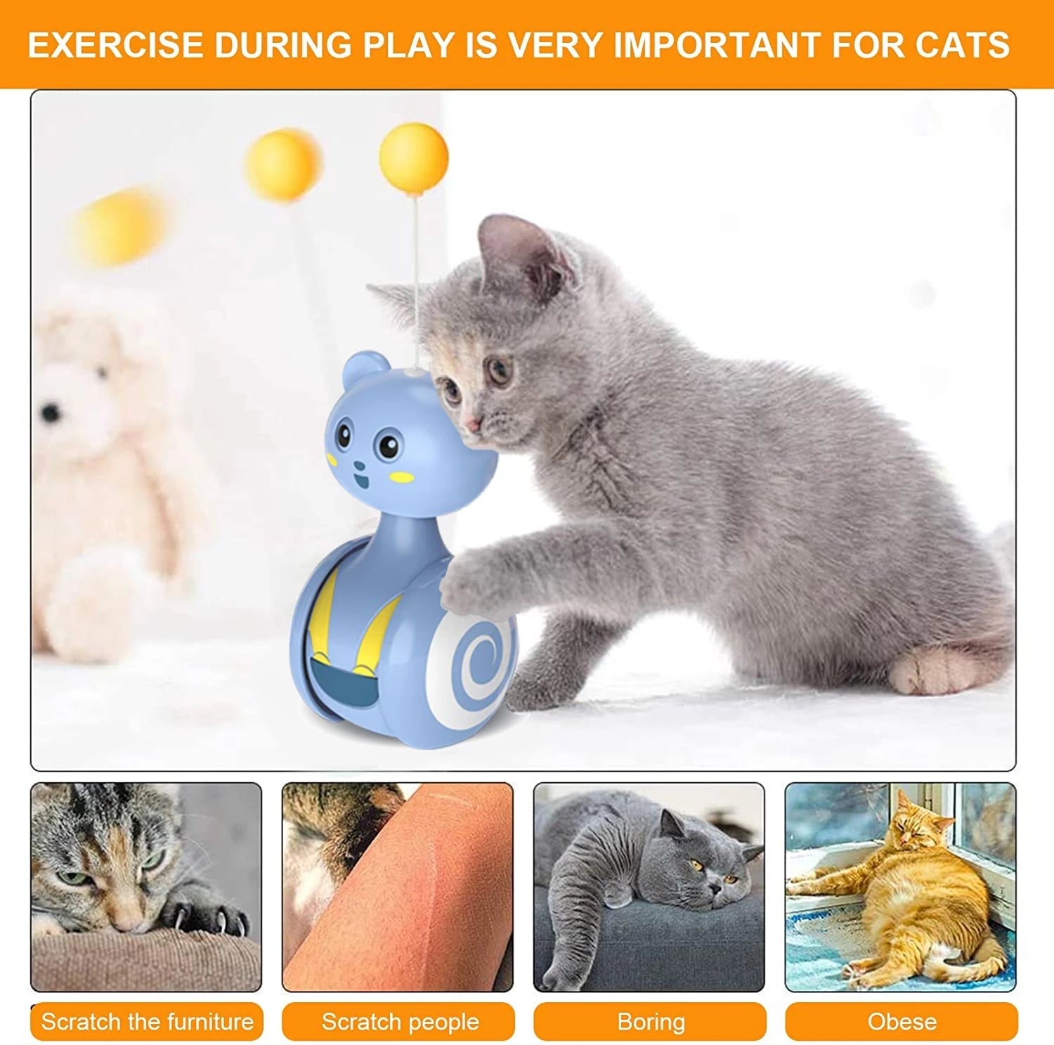 interactive cat feather toy