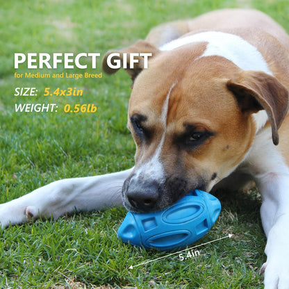 Squeaky Dog Toys For Aggressive Chewers Rubber Puppy Chew Ball With Squeaker, Almost Indestructible And Durable Pet Toy For Medium And Large Breed