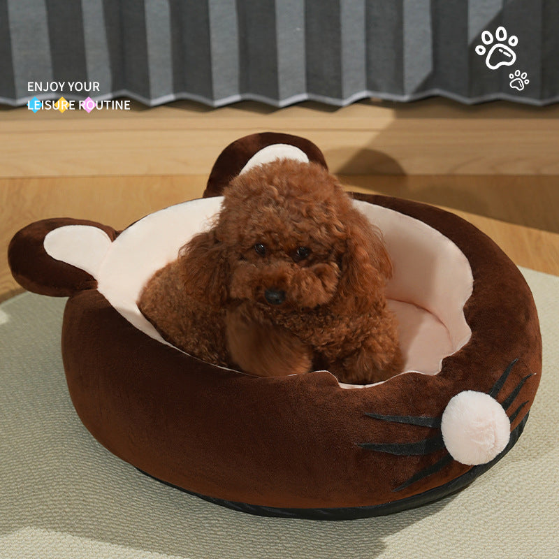 High Quality Lamb Wool Kennel Soft Pad Pp Cotton Warm Calming Pet Bed
